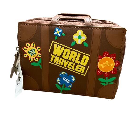 Disney Cosmetic Bag Traveler Suitcase Luggage Zip NWT - Picture 1 of 5